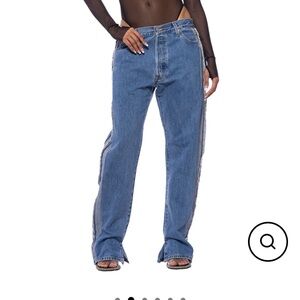 Sami Miro Vintage Porterhouse Jeans in Medium Vintage Blue